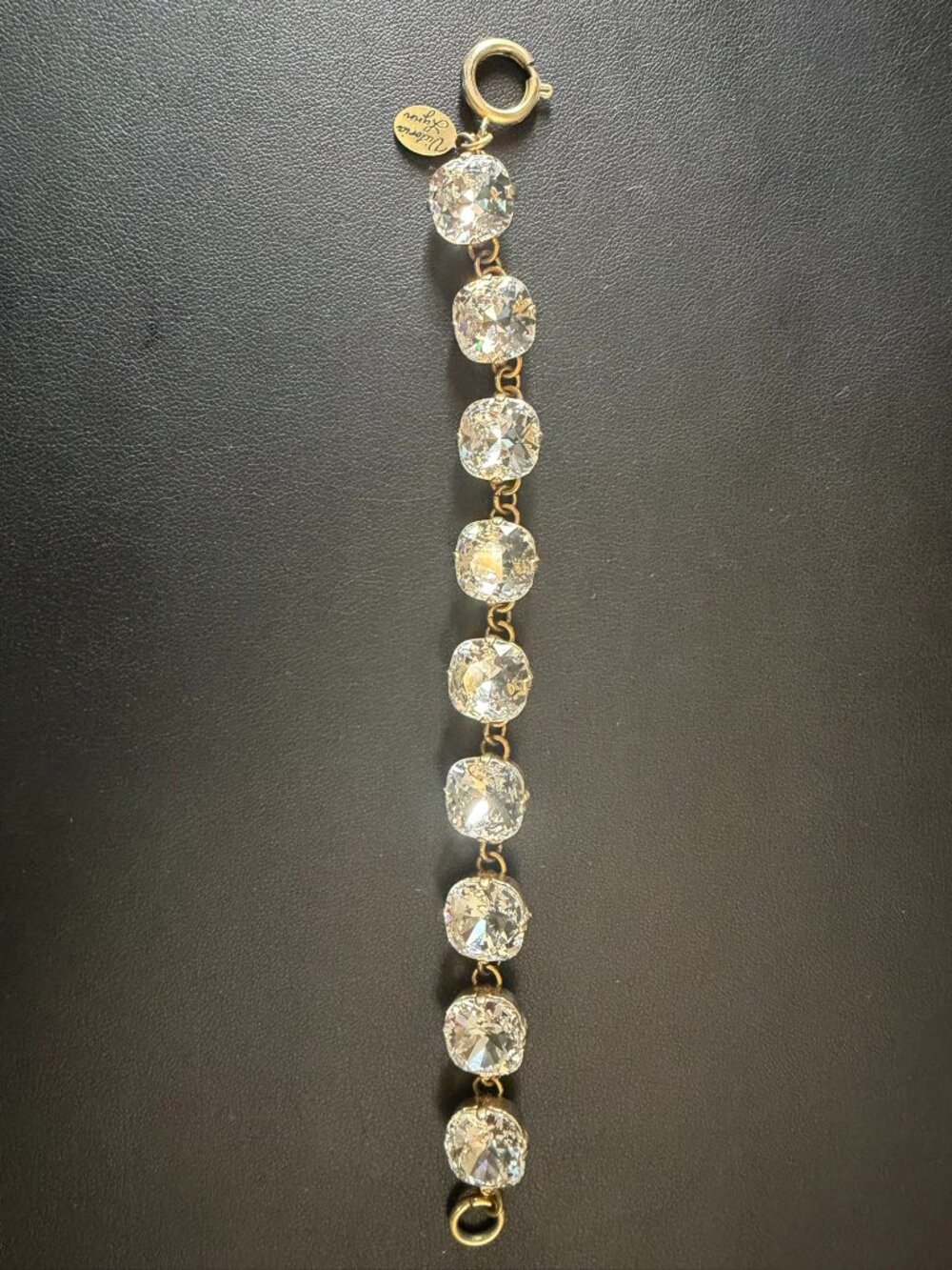 Victoria Lynn Swarovski Clear Crystal Gold Bracelet